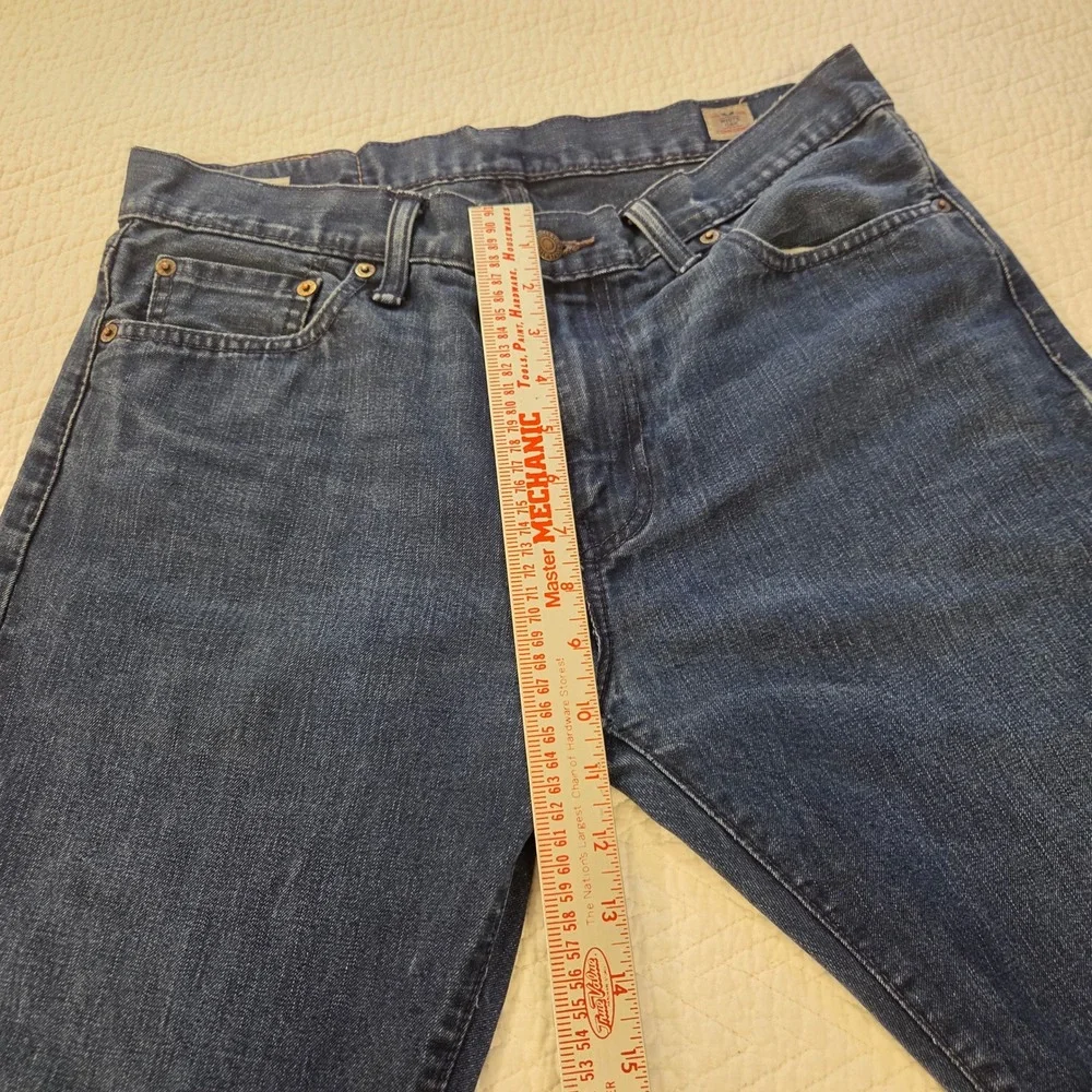 Levis 504 White Oak Cone Denim Jeans Mens 33x29 Dark Wash Straight Leg USA Made